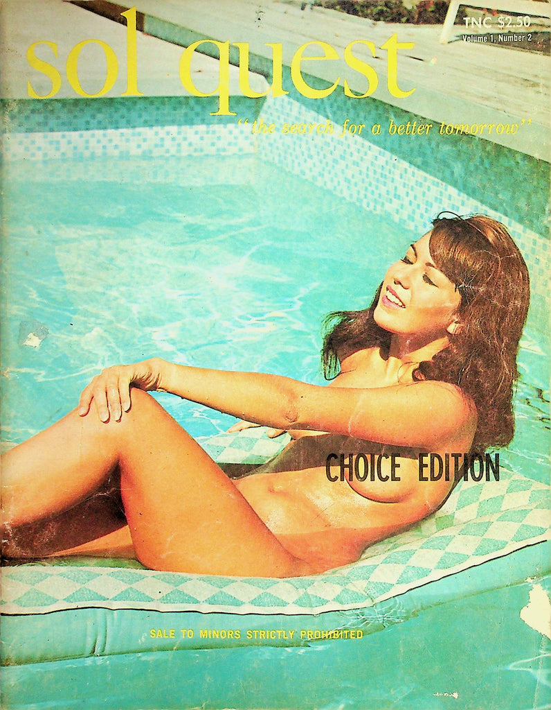 Sol Quest Nude Magazine  Choice Edition - Nudity From Art To Enterrtainment, Jaybird At Home & More!  vol.1 #2 1968    102126lmp-GSC