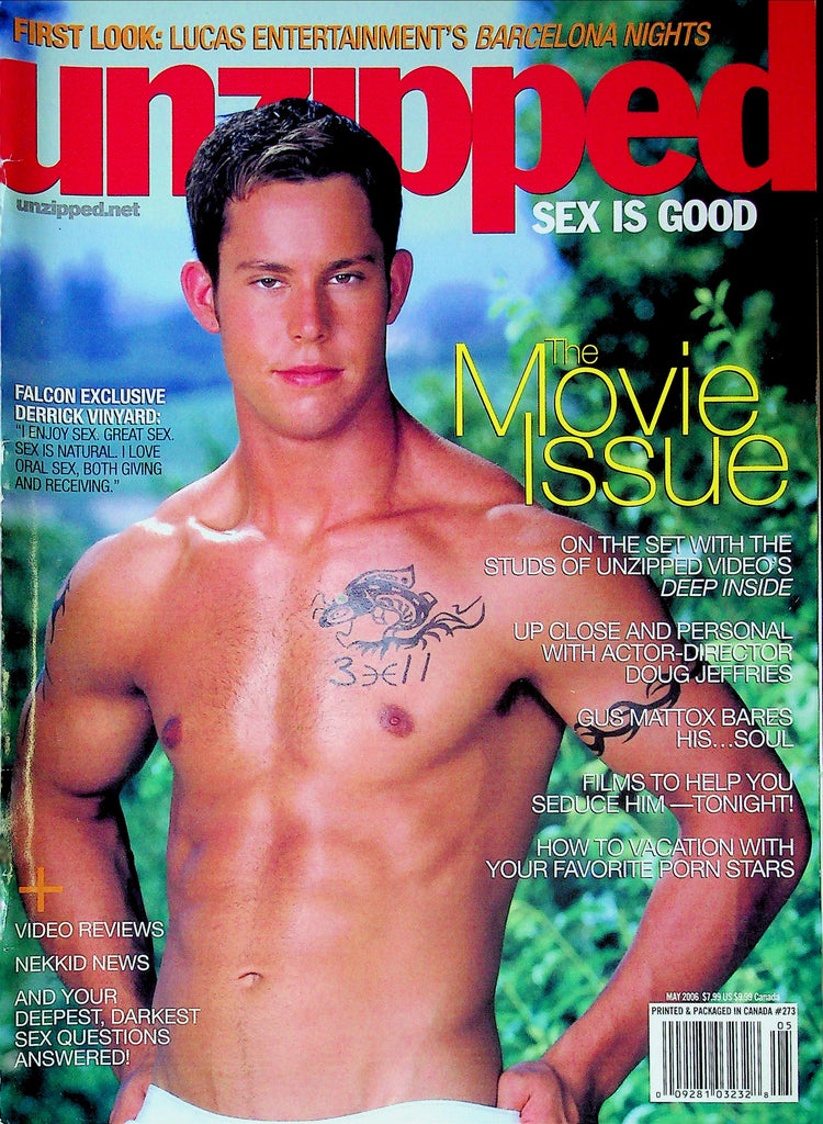 Unzipped Gay Magazine The Movie Issue Ft. Derrick Vinyard & Gus Mattox May 2006 090825RP-