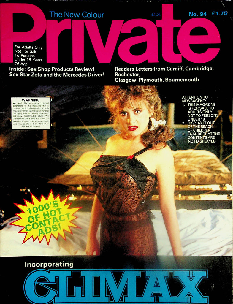 Private Climax Magazine Sex Star Zeta And The Mercedes Driver #94 1990's  070425lm-p