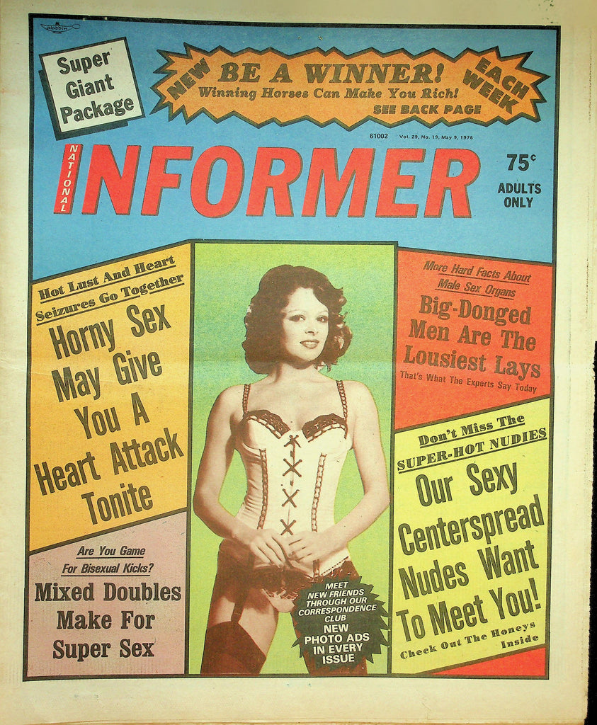 National Informer Adult Newspaper  Mixed Double Make For Super Sex / Sexy Centerpread Nudes  May 9, 1976    090626lmp-GSC