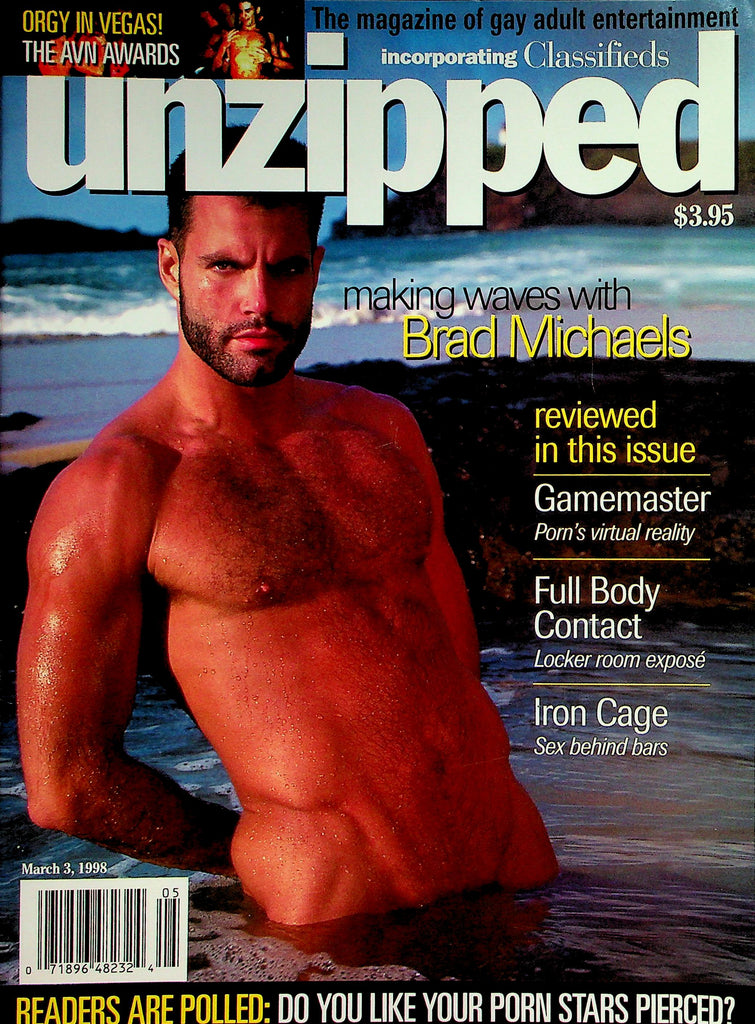 Unzipped Gay Magazine  Making Waves With Brad Michaels  March 3, 1998    043026lmp