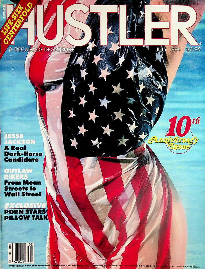 Hustler  10th Anniversary Issue  Hillary Life-Size Centerfold  July 1984     041224lm-p