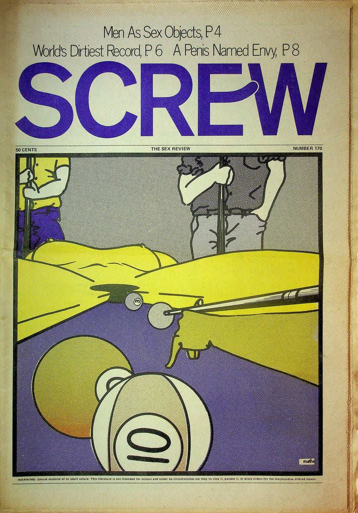 Screw Men's Newspaper Men As Sex Objects No.170 June 5 1972 061124OSRP