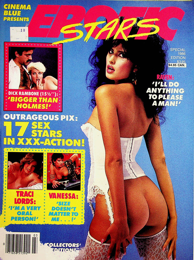 Erotic Stars Magazine  Covergirl Raven / Vanessa Del Rio / Dick Rambone  Special 1986    071223lm-p