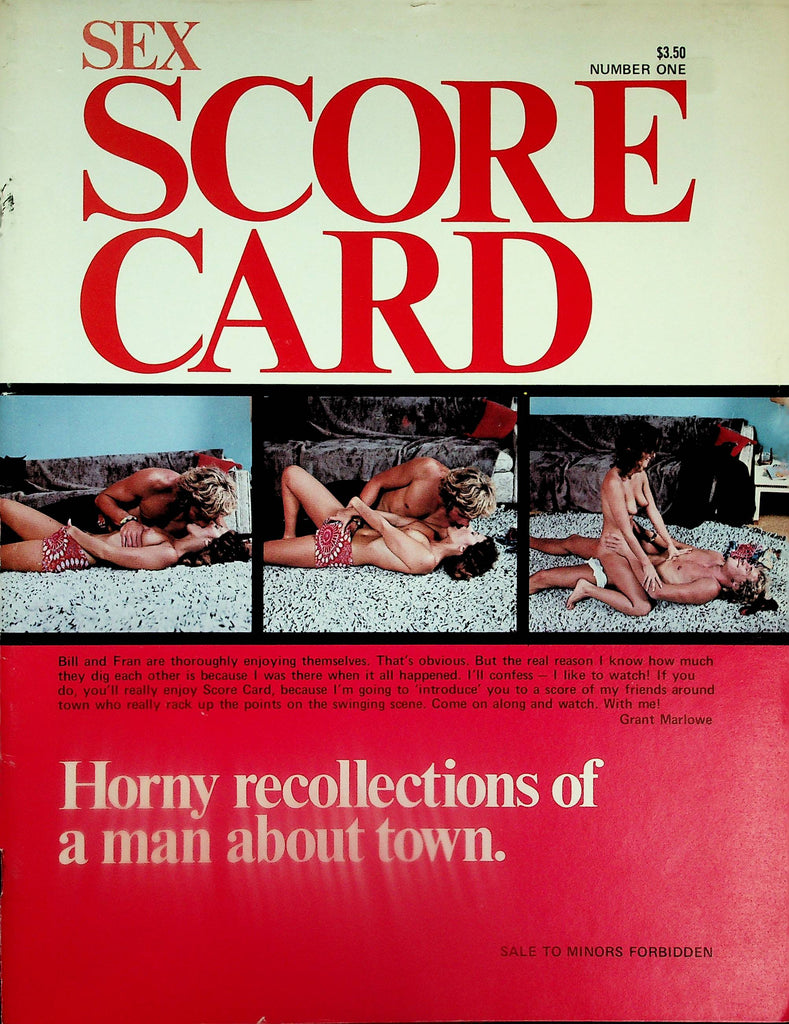 Sex Score Card Magazine  Bill & Fran  #1  1970's    091925lm-p