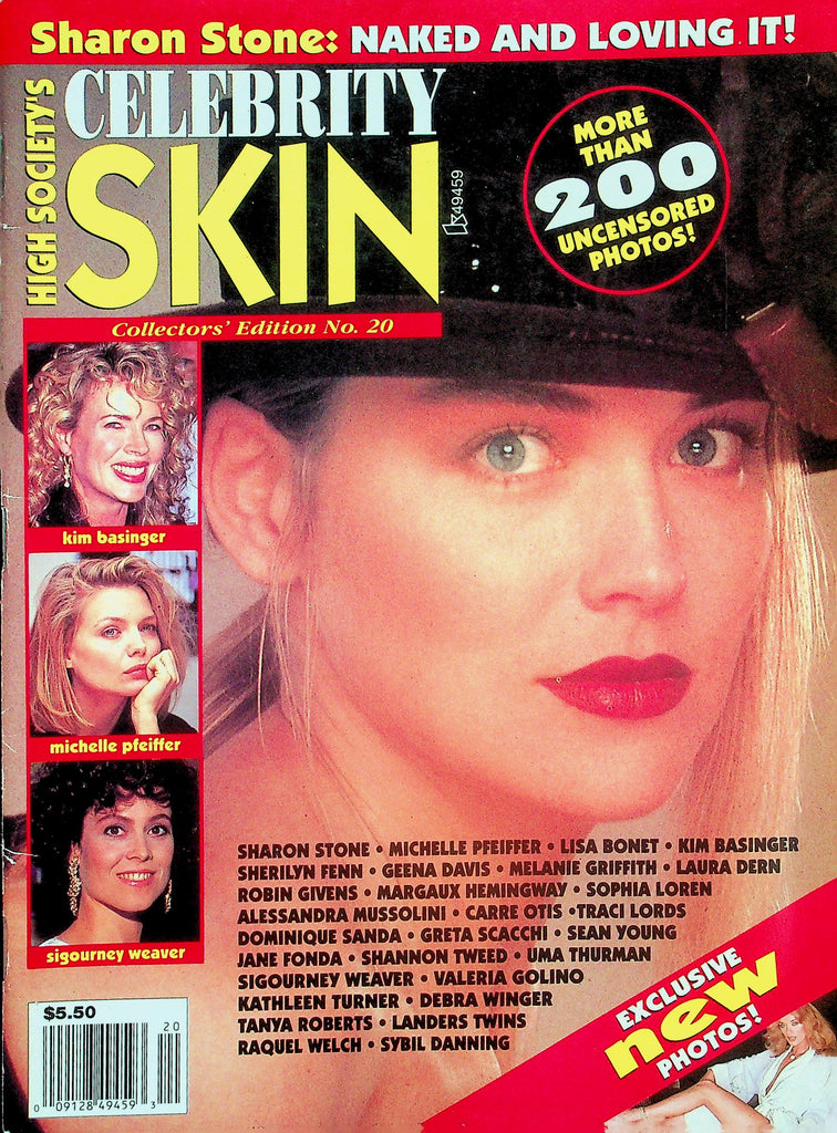 High Society Celebrity Skin Magazine  Sharon Stone & Michelle Pfeiffer Collectors' Edition No.20 1992   010226lmp