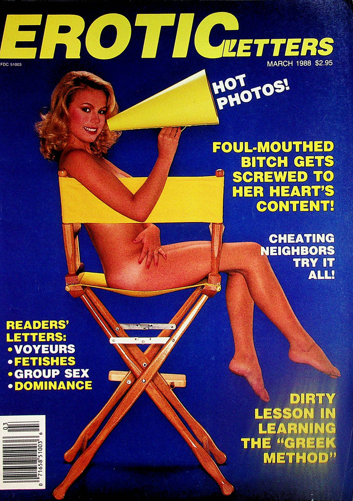 Erotic Letters Magazine  Hot Photos, Voyeurs, Fetishes, Group Sex and More!  March 1988    082823lm-p