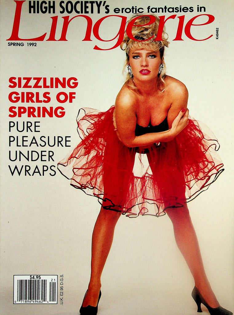 High Society's Erotic Fantasies In Lingerie Magazine   Sizzling Girls Of Spring   1992     051425lm-p