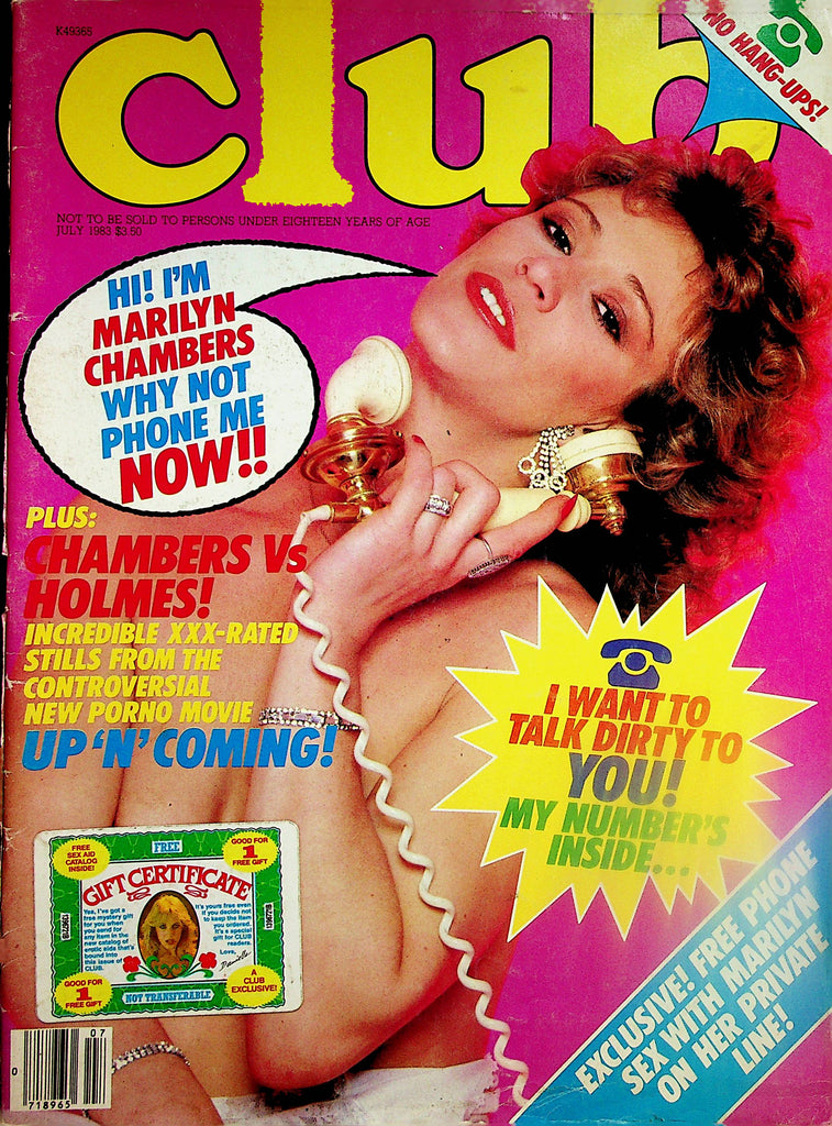 Club Magazine  Marilyn Chambers  July 1983  022525lm-p
