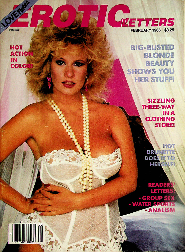 Erotic Letters Magazine   Cover and Centerfold Girl Lori   February 1986   061624lm-p