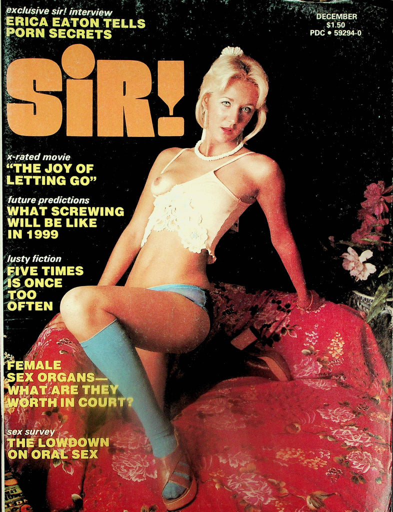 Sir! Vintage Magazine  The Lowdown On Oral Sex / Cover & Centerfold Girl Jean  December  1976    080925lm-p2