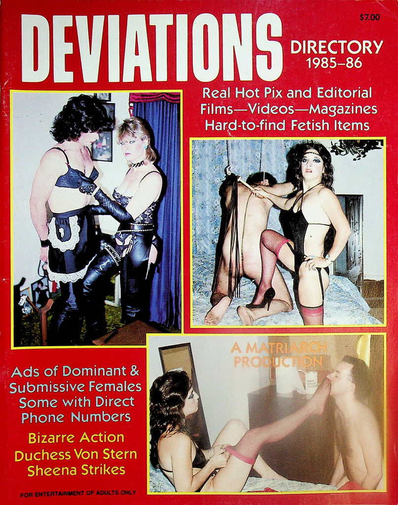 Deviations Fetish Magazine    Duchess Von Stern  - Directory 1985-86    100624lm-p