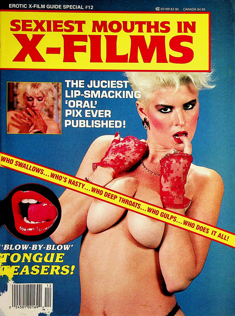 Sexiest Mouths In X-Films Magazine Kari Foxx , Amber Lynn, Bunny Bleu and More! #12 1987    071123lm-p2