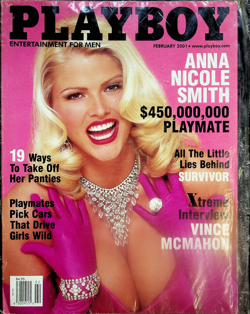Playboy Magazine  Covergirl Anna Nicole Smith  February 2001  new/sealed     052125lm-p