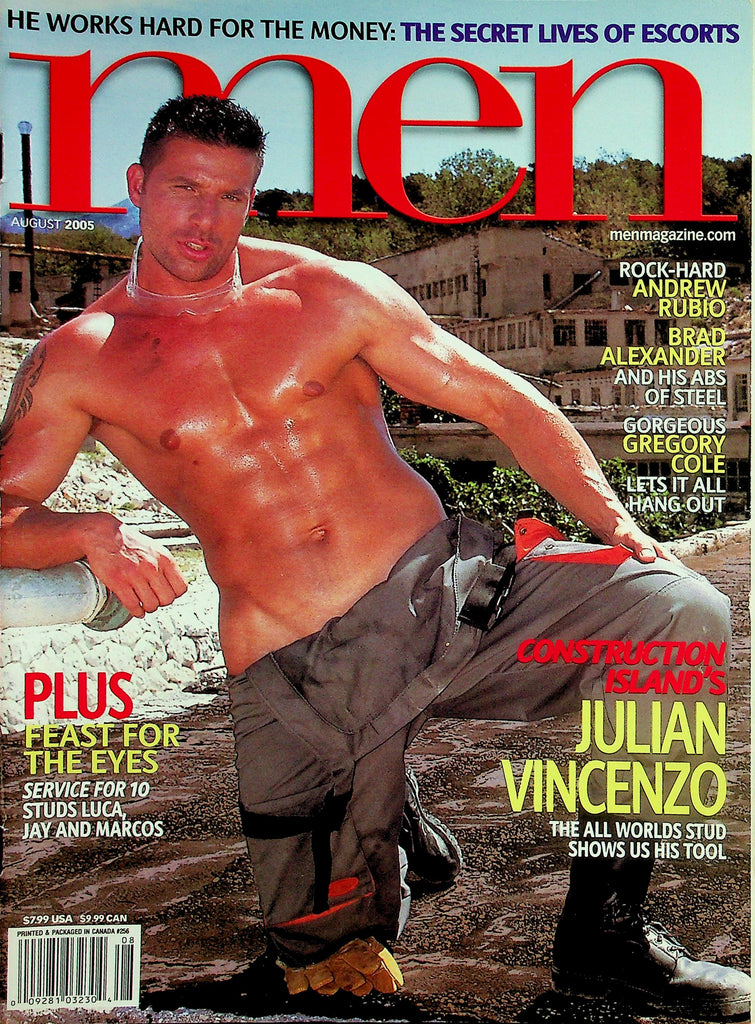 Men Gay Magazine  Cover Guy Julian Vincenzo  August 2005  032526lmp