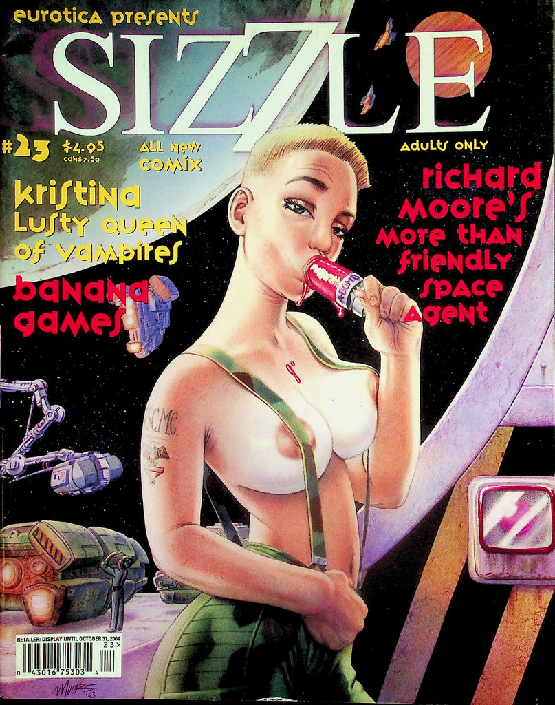 Sizzle Adult Comic Magazine  Kristina Lusty Queen Of Vampires Banana Games  #23 2004    by Eurotica     030326lmp