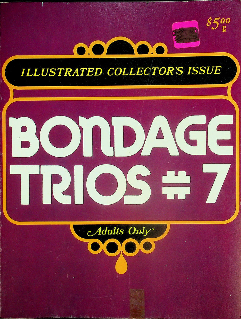 Bondage Trios Magazine  "Diabolical Nurse" / Poker Bondage  #7 1973  Illustrated Collector's Issue    052226lmp-GSC