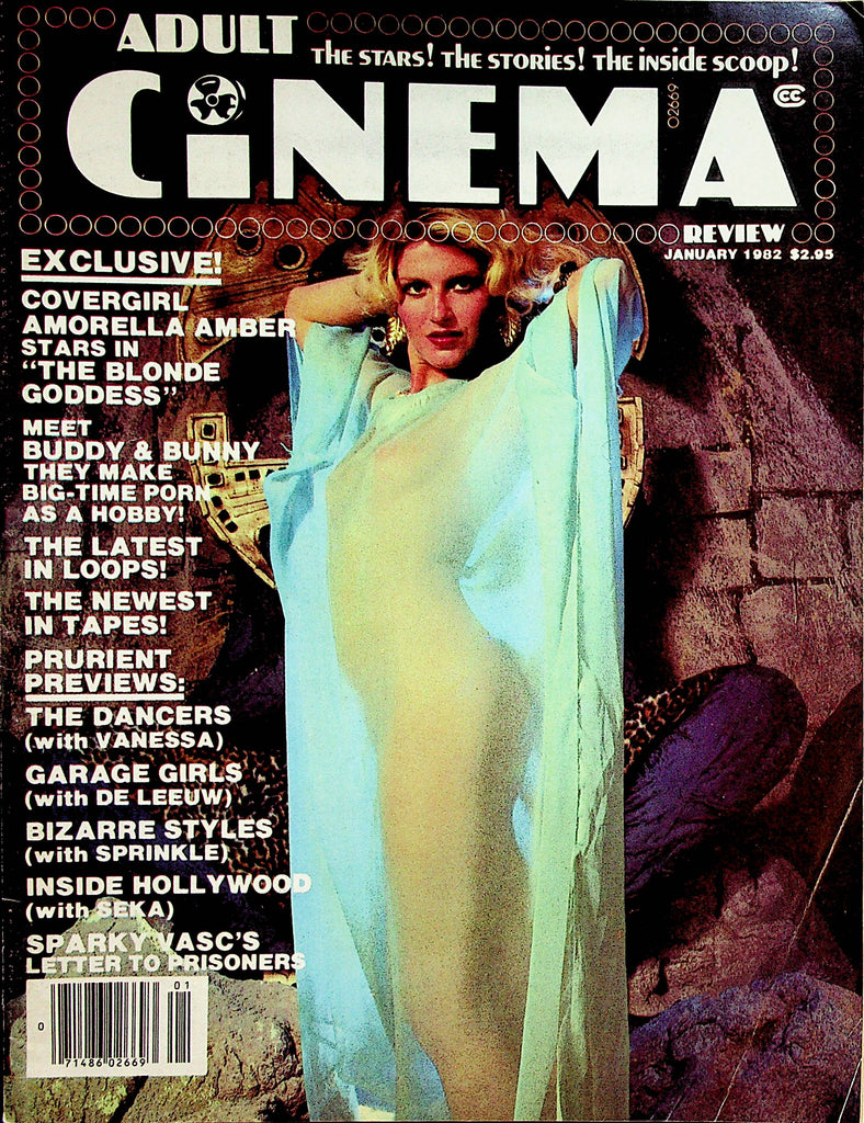 Adult Cinema Review  Magazine   Covergirl The Blonde Goddess Amorella Amber   January 1982         052523lm-p2