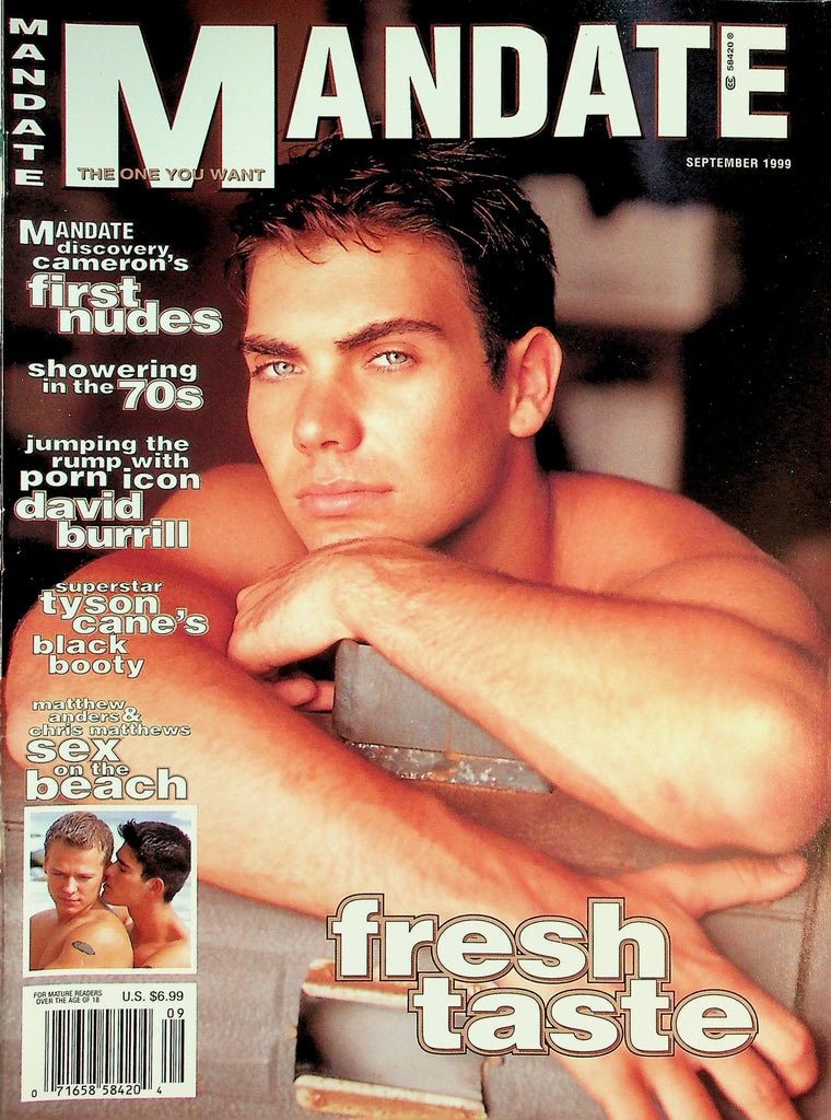 Mandate Gay Magazine  Cover: New Discovery Cameron's First Nudes  September 1999   050326lmp