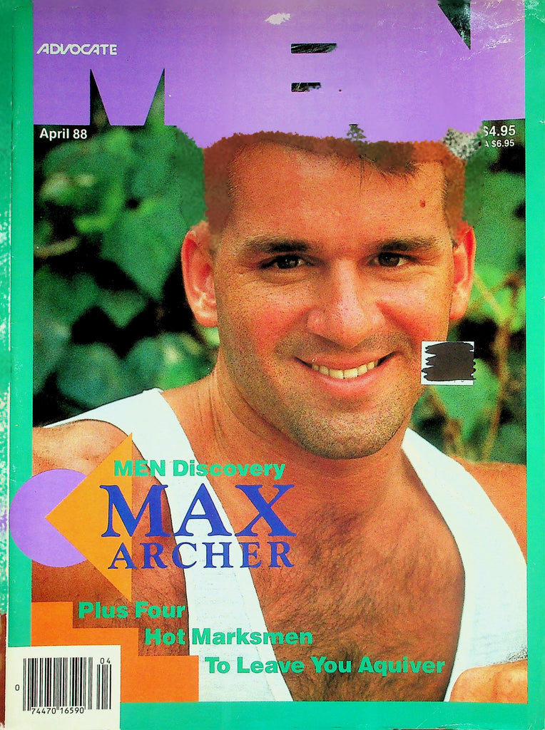 Advocate Men Gay Magazine  Cover Guy Max Archer  April 1988    041826lmp