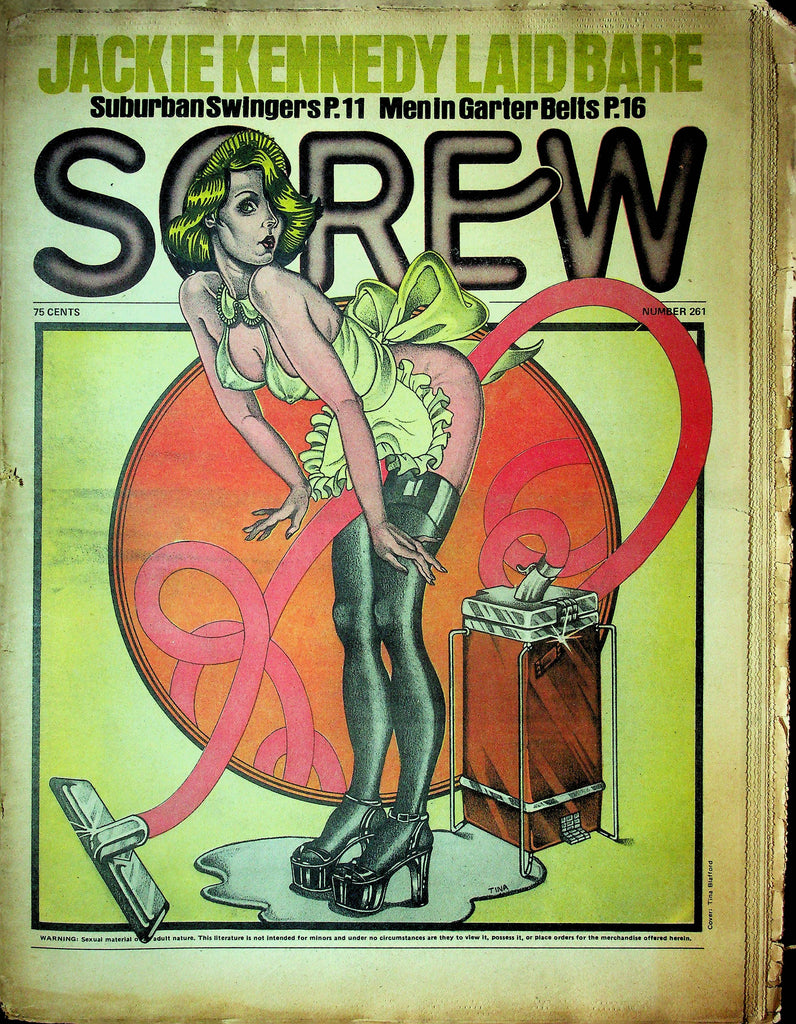 Screw Men's Newspaper Jackie Kennedy Laid Bare No.261 March 4 1974 061224OSRP