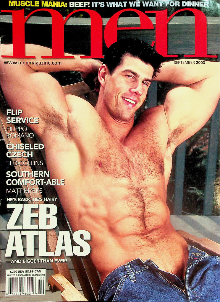 Men Gay Magazine  Cover Guy Zeb Atlas  September 2002  032526lmp