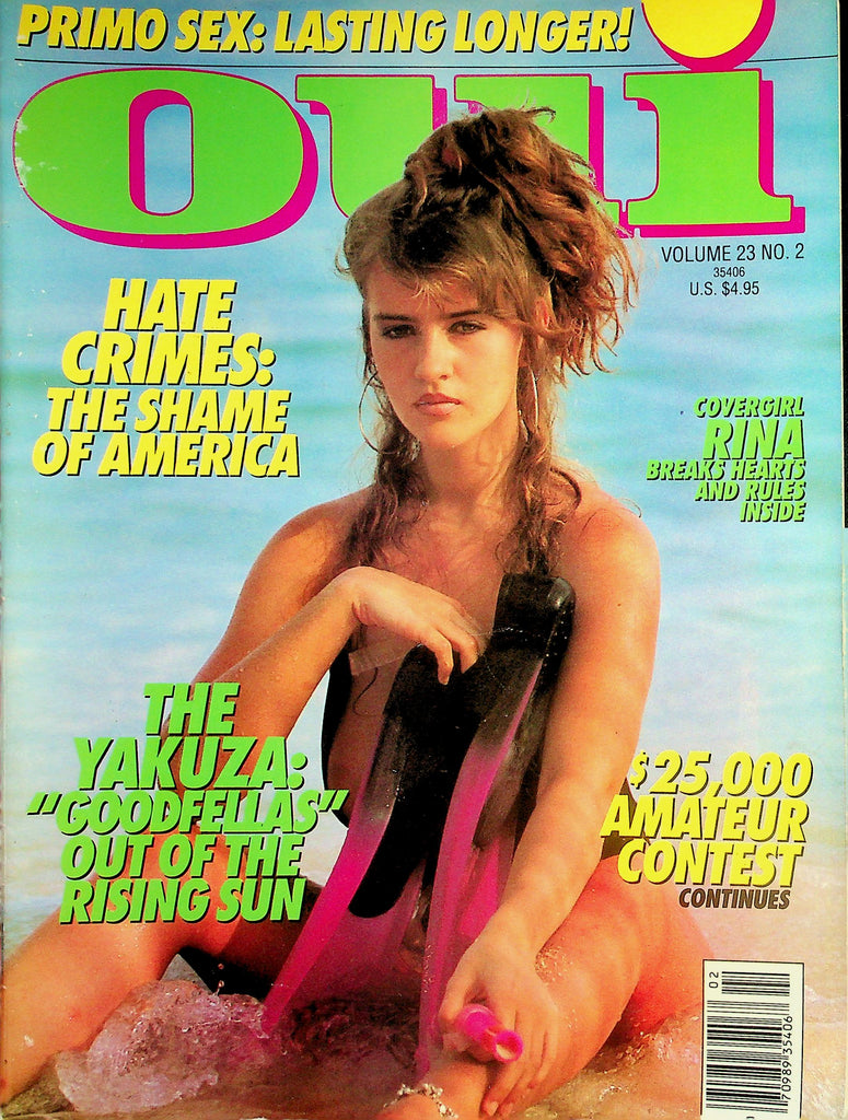 Oui Magazine  Covergirl Rina / Primo Sex: Lasting Longer!  vol.23 #2 1992   032726lmp