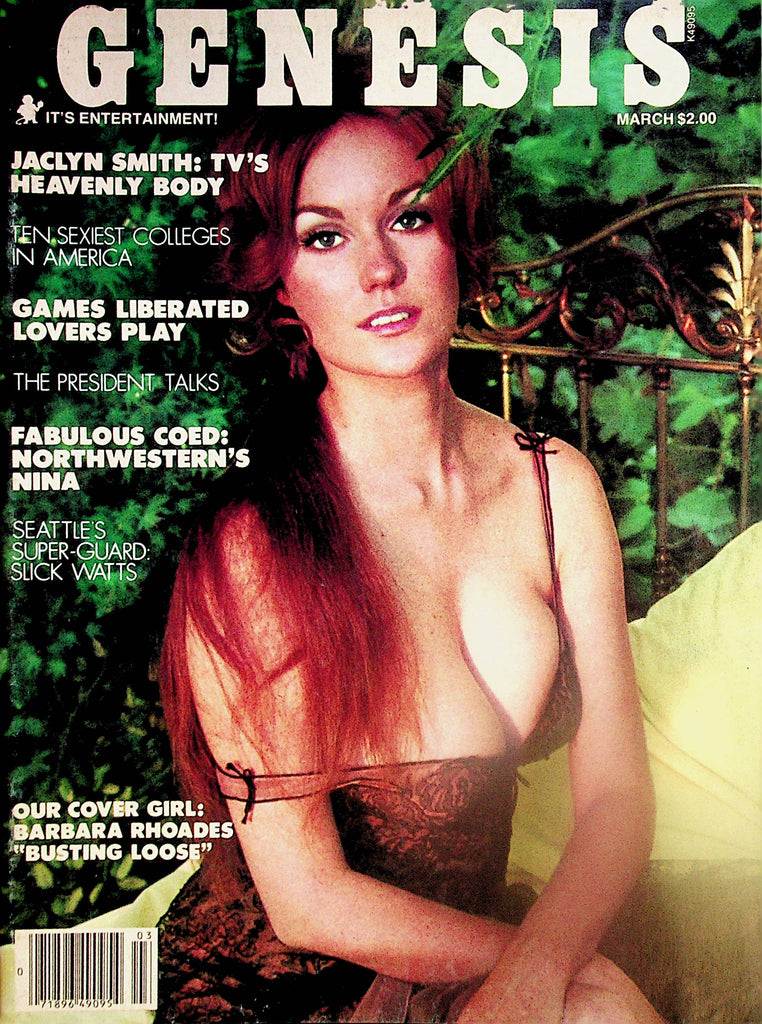 Genesis  Magazine  Covergirl Barbara Rhoades Busting Loose / Jaclyn Smith Heavenly Body   March 1978    052324lm-p