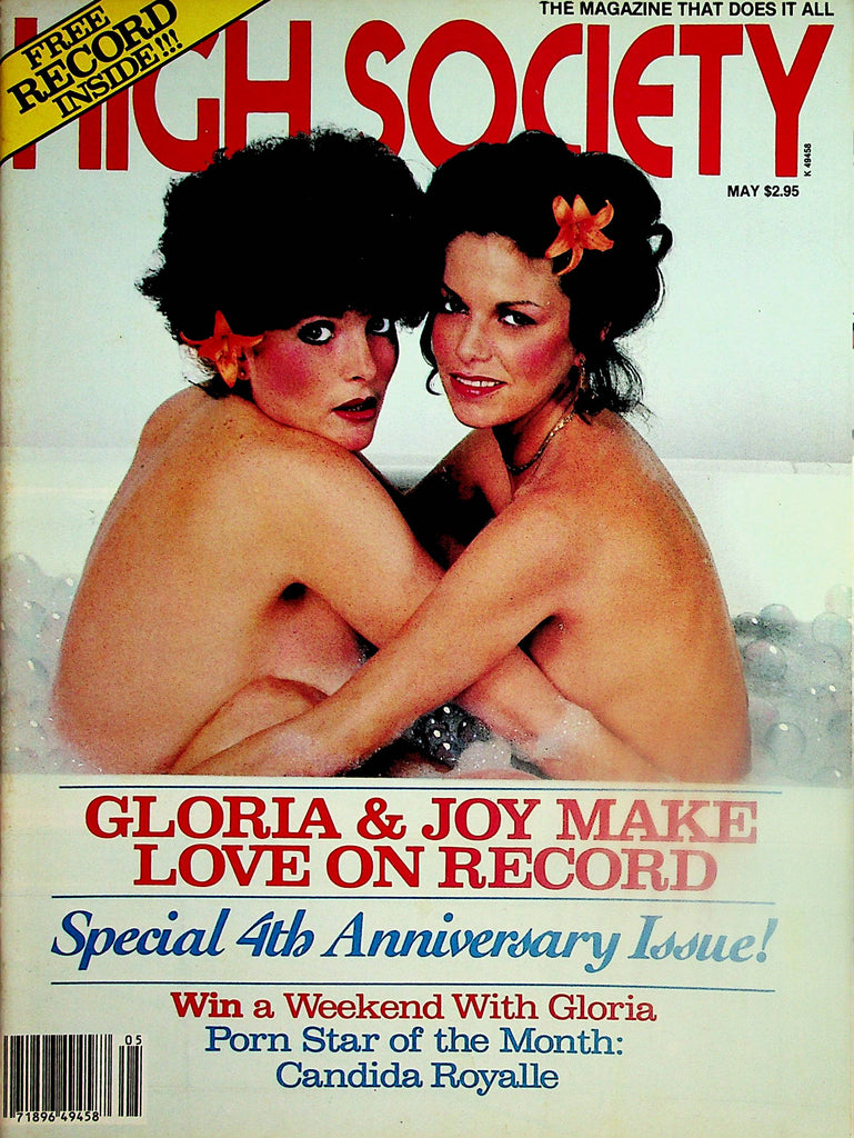 High Society Magazine  Cover Girls Gloria & Joy / Porn Star Of The Month Candida Royalle  May 1980  092224lm-p