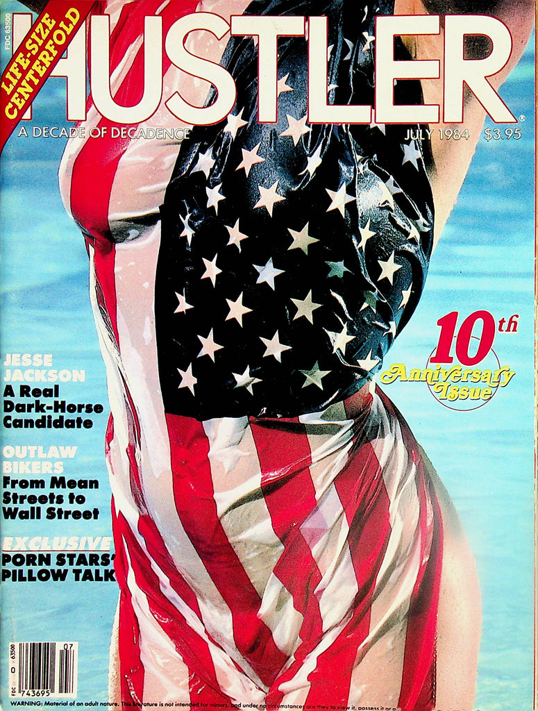 Hustler Magazine 10th Anniversary Issue /  Hillary Life-Size Centerfold  July 1984    112023lm-p2