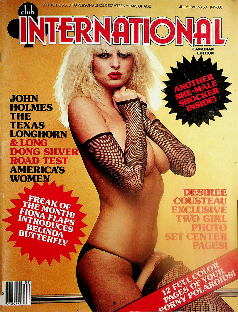 Club International Magazine  Long Dong Silver, John Holmes & Texas Longhorn  July 1981   Paul Raymond   113024lm-p2