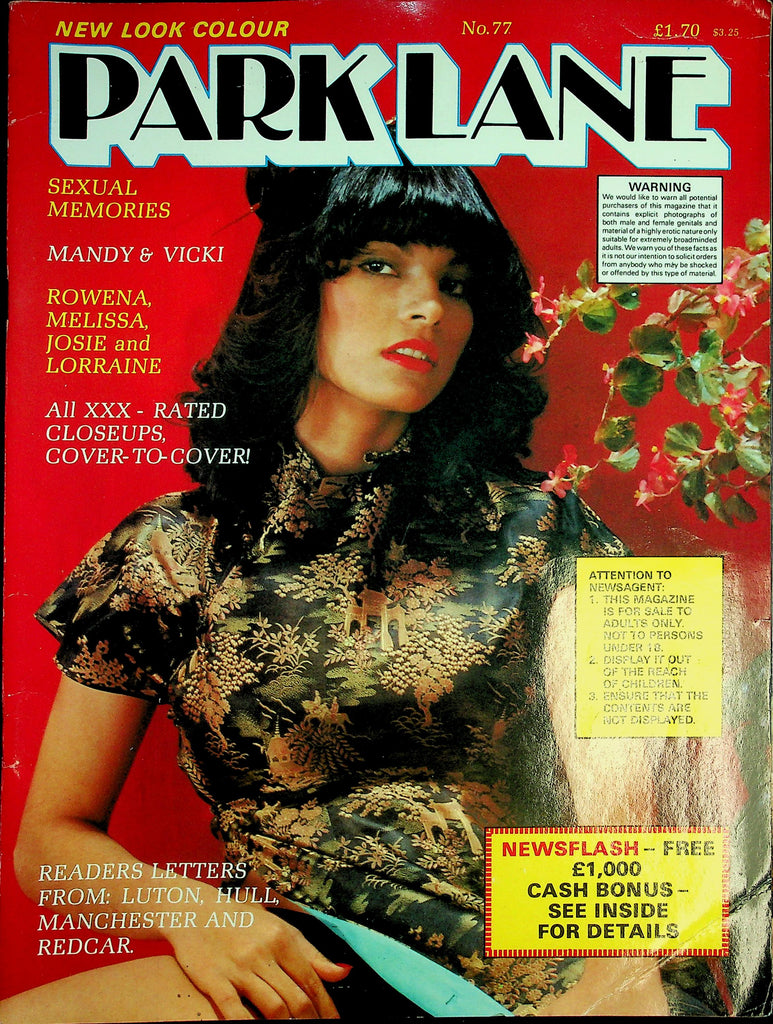 Park Lane Magazine  Covergirl Josie  #77  1980's 072526lmp-GSC
