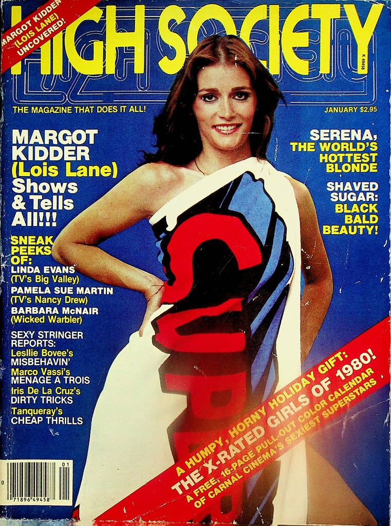 High Society Magazine  Margot Kidder (Lois Lane) Shows & Tells All!  January 1980  011125lm-p