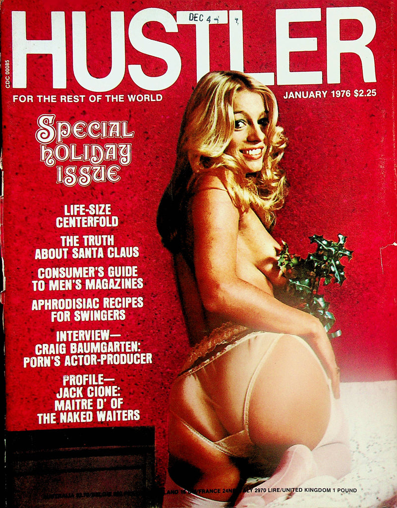 Hustler Magazine  Life-Size Centerfold Girl Donna - Special Holiday Issue  January 1976    031325lm-p