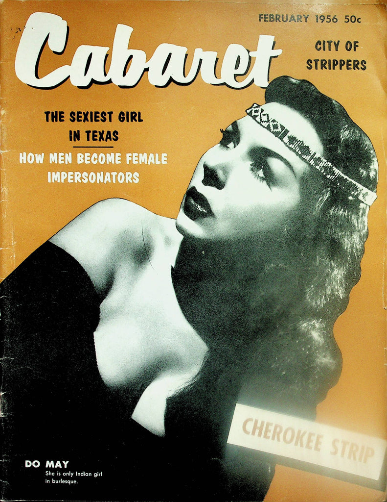Cabaret Vintage Magazine   Cover Girl Do May - Indian Girl  / Cherokee Strip  February 1956    101425lm-p