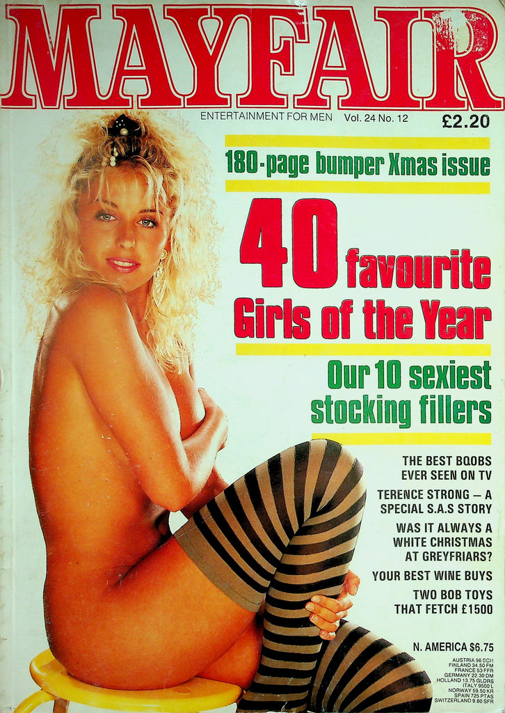 Mayfair Magazine  180-Page Bumper Xmas Issue! 40 Favorite Girls Of The Year  vol.24 #12  1980's  101726lmp-GSC