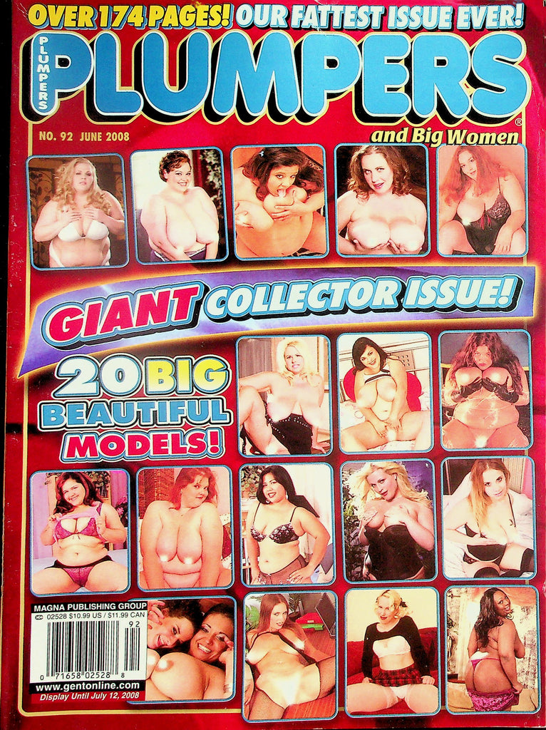Plumpers Magazine   Giant Collector Issue!  20 BBW!  June 2008  174 Pages!   100626lmp-GSC