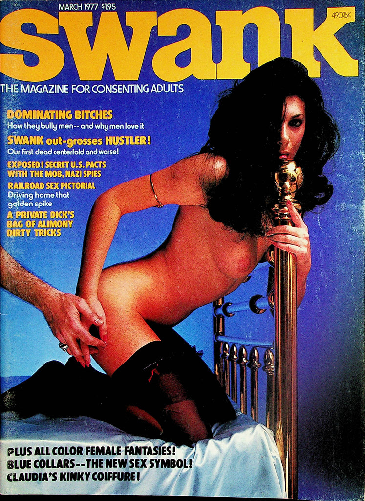Swank Magazine  Centerfold Girl Sweet Violet / Claudia's Kinky Coiffure  March 1977   020125lm-p