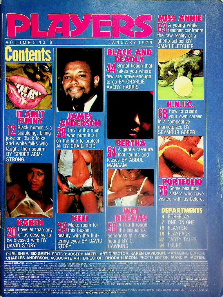 Players Magazine  Karen, Keli, James Anderson  January 1979  No Cover   091325lm-p