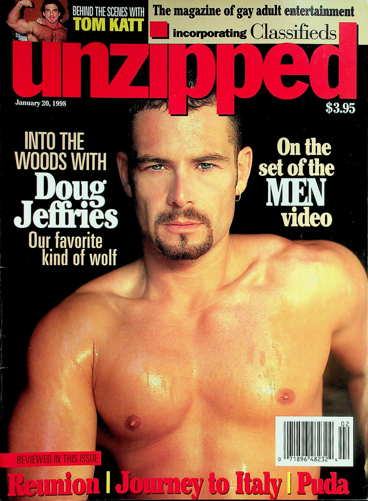 Unzipped Gay Magazine  Cover Guy Doug Jeffries  January 20, 1998   043026lmp