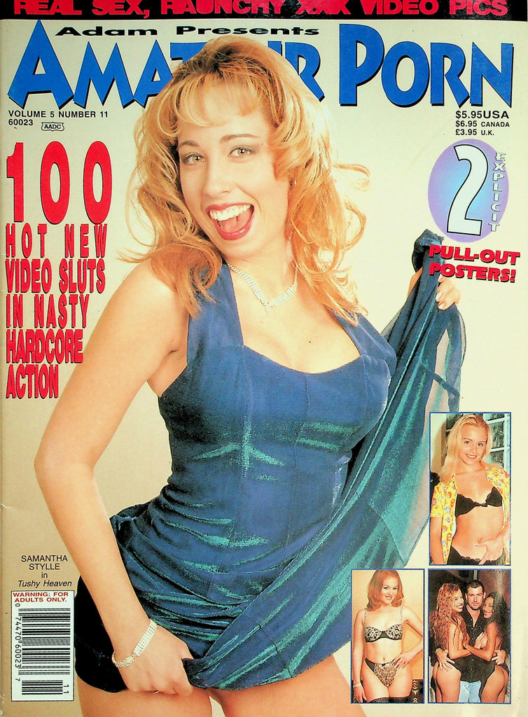 Amateur Porn Magazine  Covergirl Samantha Stylle  w/Posters vol.5 #11  August 1998     011726lmp
