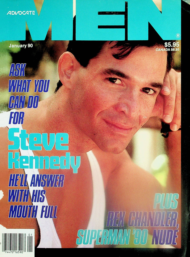 Advocate Men Gay Magazine  Cover Guy Steve Kennedy / Rex Chandler Superman '90 Nude!   January 1990      072525lm-p