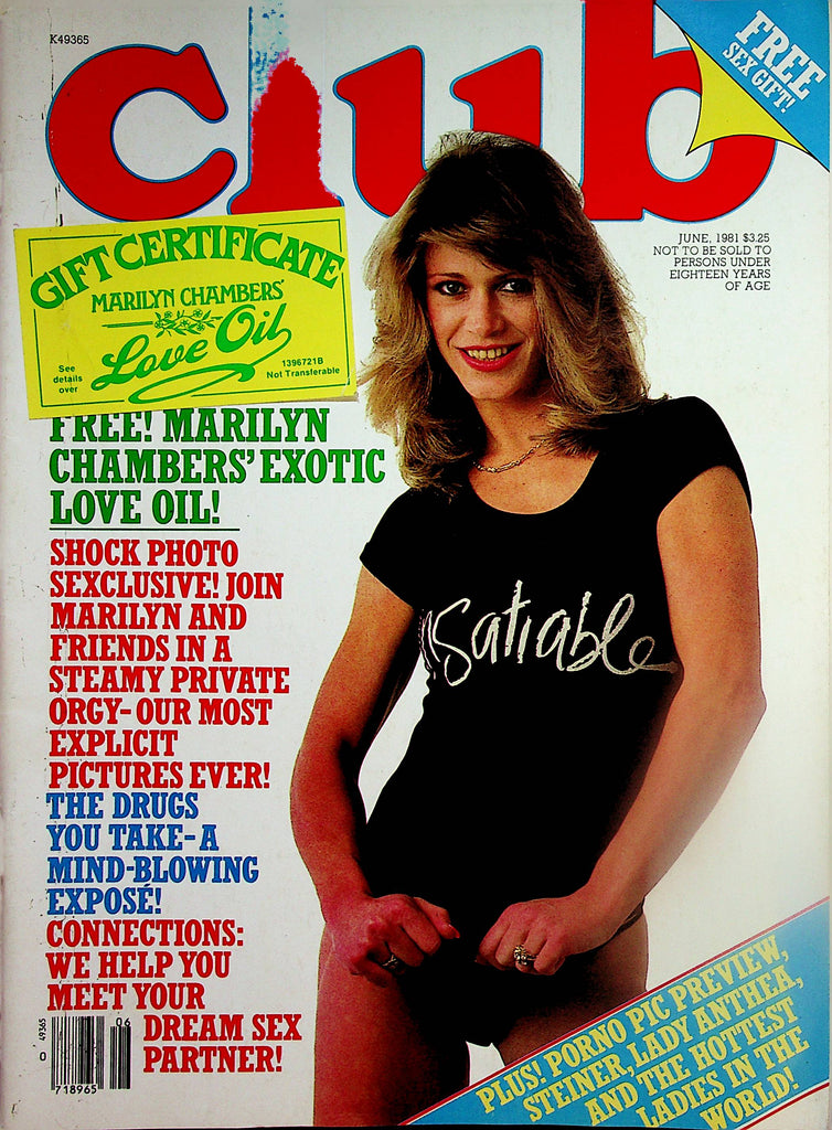 Club Magazine  Marilyn Chambers & Friends In Steamy Orgy  June 1981   Paul Raymond   092424lm-p