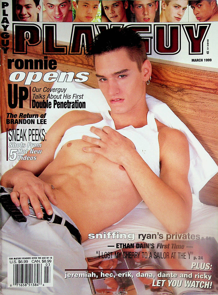 Playguy Gay Magazine  Cover Guy Ronnie   March 1999     061524lm-p