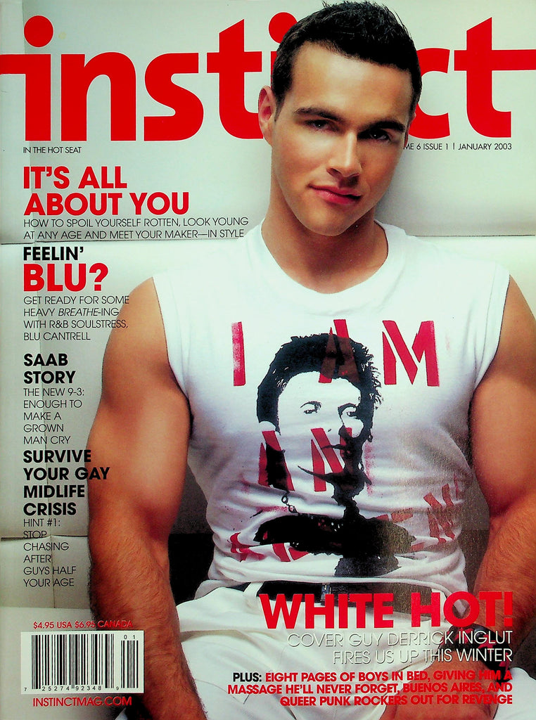 Instinct Gay Interest Magazine  Cover Guy Derrick Inglut  January 2003    042226lmp