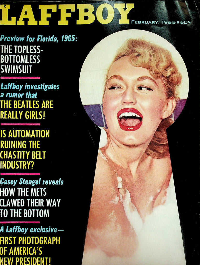 Laffboy Vintage Magazine  Liz Taylor & Richard Burton  / Centerfold Miss Wishon  February 1965    092225lm-p