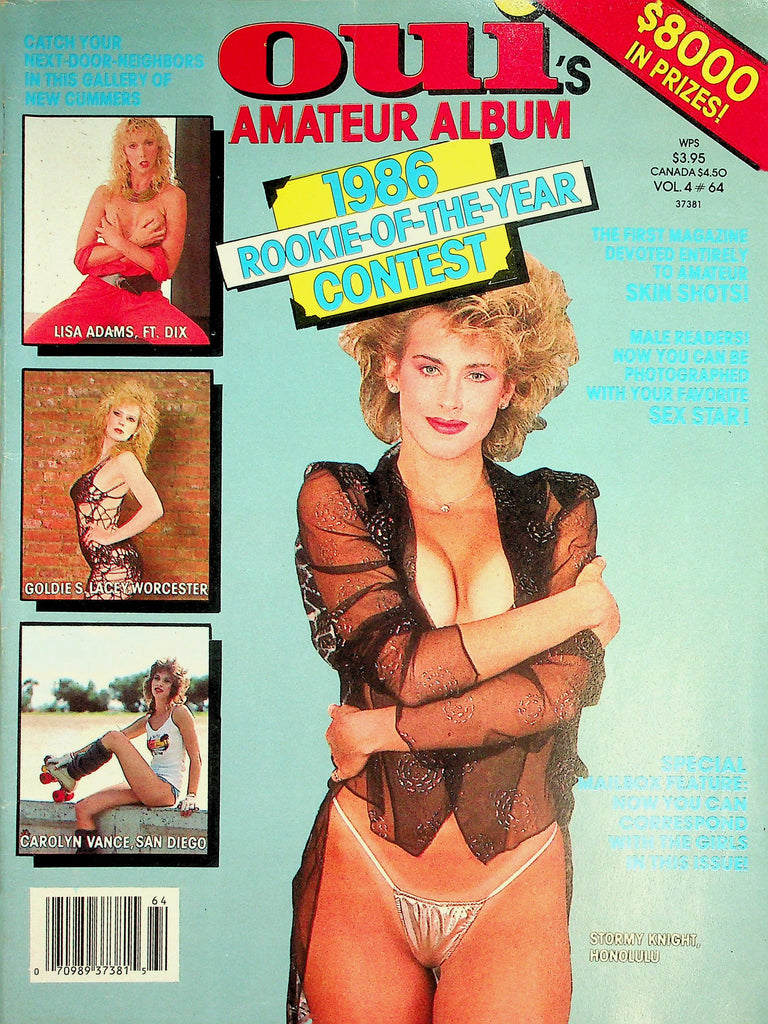 Oui Amateur Album 1986 Rookie Of The Year Contest  Covergirl Stormy Knight vol.4 #64   062826lmp-GSC