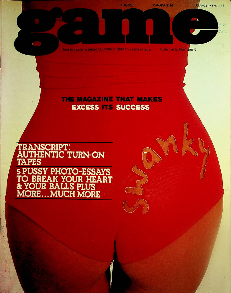 Game Magazine  Sexy Layouts with Bobbie Jo, Kristelle and More!   vol.5 #5  1980's  091225lm-p