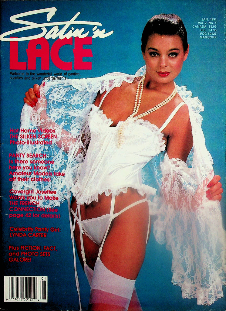 Satin'n Lace Magazine  Panty Girl Lynda Carter - Cover Girl Josette  January 1991  082225lm-p
