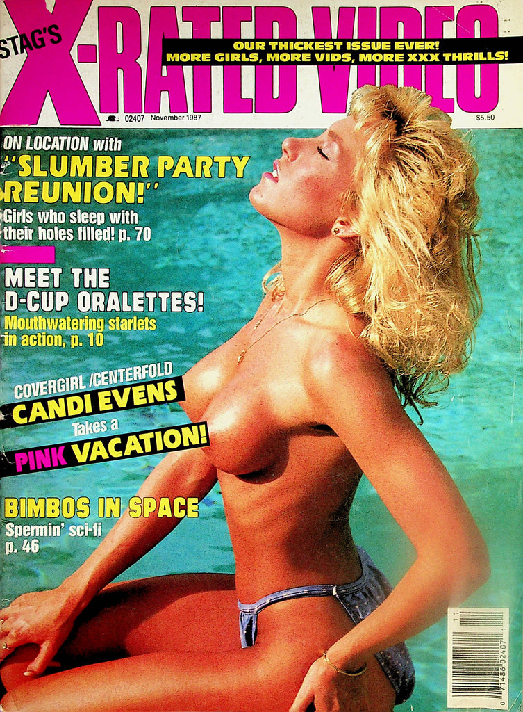 X-Rated Video Magazine  Covergirl / Centerfold Candi Evens  November 1987   102023lm-p